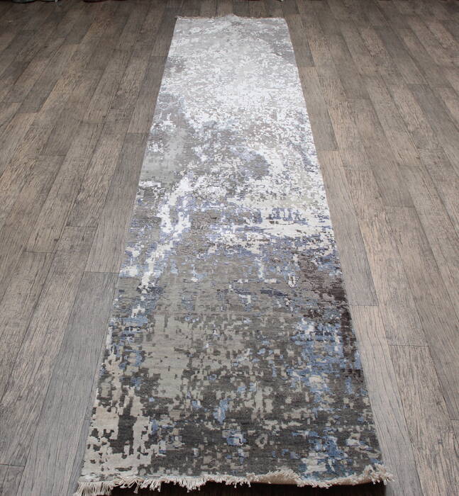 Jaipur Grey Runner Hand Knotted 26 X 1110 Area Rug 905-147563 Image 1