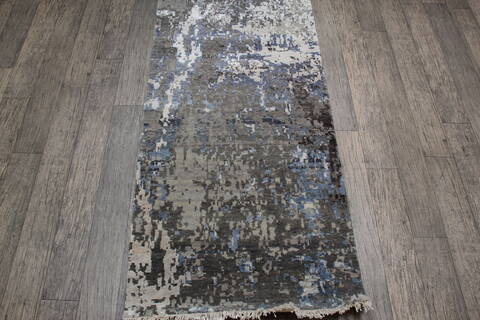 Jaipur Grey Runner Hand Knotted 26 X 1110 Area Rug 905-147563 Image 2