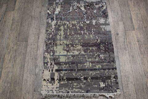 Jaipur Purple Runner Hand Knotted 26 X 1111 Area Rug 905-147564 Image 2