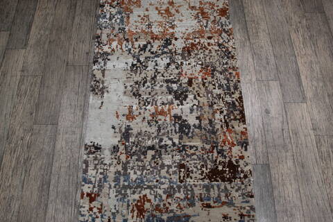 Jaipur Grey Runner Hand Knotted 26 X 1111 Area Rug 905-147565 Image 3