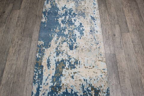 Jaipur Blue Runner Hand Knotted 27 X 120 Area Rug 905-147566 Image 4