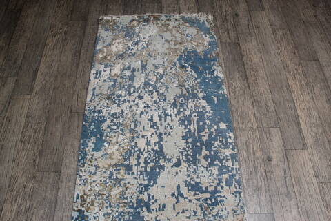 Jaipur Blue Runner Hand Knotted 27 X 120 Area Rug 905-147566 Image 5