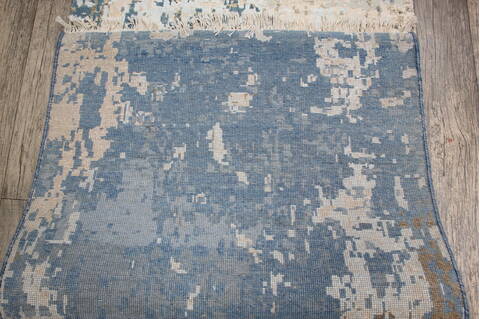 Jaipur Blue Runner Hand Knotted 27 X 120 Area Rug 905-147566 Image 7