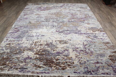 Jaipur Purple Hand Knotted 80 X 101 Area Rug 905-147568 Image 1