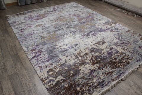 Jaipur Purple Hand Knotted 80 X 101 Area Rug 905-147568 Image 2