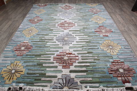 Jaipur Blue Hand Knotted 79 X 101 Area Rug 905-147569 Image 1