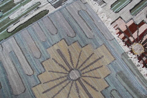 Jaipur Blue Hand Knotted 79 X 101 Area Rug 905-147569 Image 8