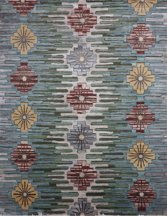 Jaipur Blue Hand Knotted 79 X 101 Area Rug 905-147569 Image 0