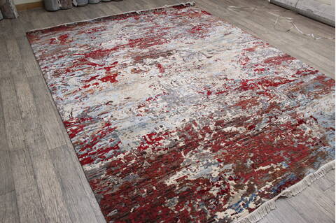 Jaipur Red Hand Knotted 80 X 100 Area Rug 905-147570 Image 2