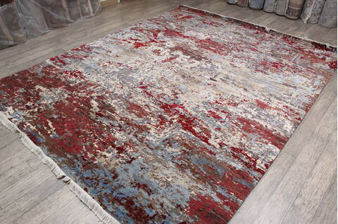 Jaipur Red Hand Knotted 80 X 100 Area Rug 905-147570 Image 3