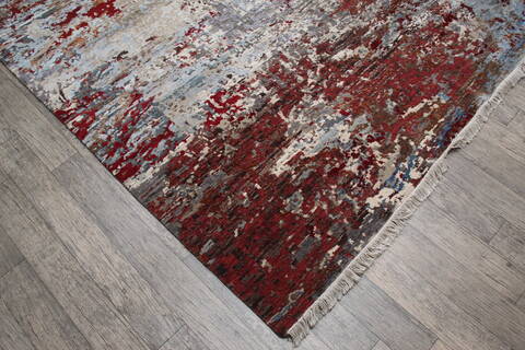 Jaipur Red Hand Knotted 80 X 100 Area Rug 905-147570 Image 4