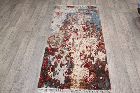 Jaipur Grey Hand Knotted 29 X 53 Area Rug 905-147578 Image 1