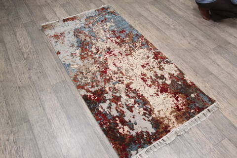 Jaipur Grey Hand Knotted 29 X 53 Area Rug 905-147578 Image 2