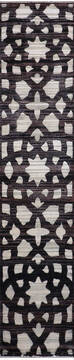 Jaipur Black Runner Hand Knotted 2'6" X 10'0"  Area Rug 905-147581