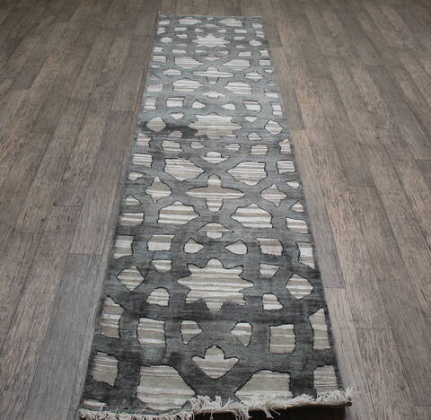 Jaipur Grey Runner Hand Knotted 26 X 100 Area Rug 905-147582 Image 1