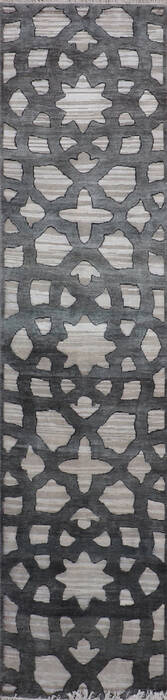 Jaipur Grey Runner Hand Knotted 26 X 100 Area Rug 905-147582 Image 0