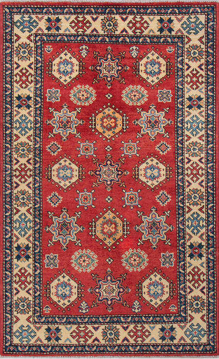 Kazak Red Hand Knotted 31 X 50 Area Rug 700-147584 Image 0
