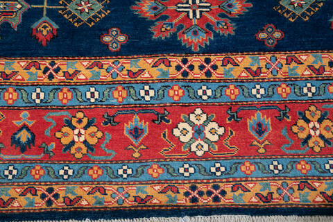 Kazak Blue Hand Knotted 67 X 911 Area Rug 700-147585 Image 4