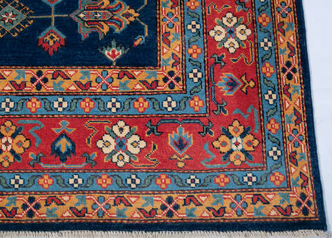 Kazak Blue Hand Knotted 67 X 911 Area Rug 700-147585 Image 5