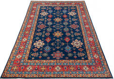 Kazak Blue Hand Knotted 6'7" X 9'11"  Area Rug 700-147585