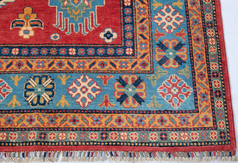 Kazak Red Hand Knotted 66 X 96 Area Rug 700-147586 Image 3