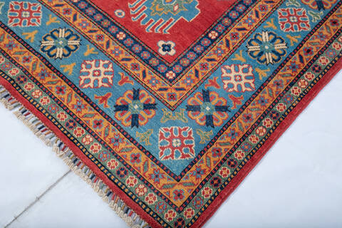 Kazak Red Hand Knotted 66 X 96 Area Rug 700-147586 Image 4