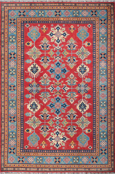 Kazak Red Hand Knotted 66 X 96 Area Rug 700-147586 Image 0