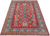 Kazak Red Hand Knotted 66 X 96  Area Rug 700-147586 Thumb 1