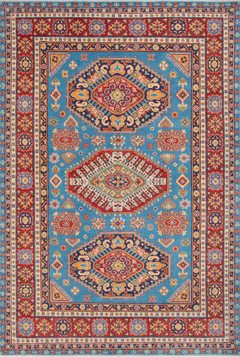 Kazak Blue Hand Knotted 55 X 80 Area Rug 700-147587 Image 0