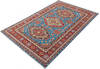 Kazak Blue Hand Knotted 55 X 80 Area Rug 700-147587 Thumb 2
