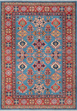 Kazak Blue Hand Knotted 4'0" X 5'10"  Area Rug 700-147590