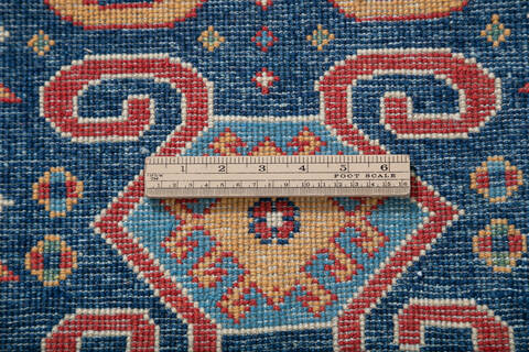Kazak Blue Runner Hand Knotted 29 X 100 Area Rug 700-147591 Image 6