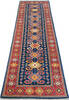 Kazak Blue Runner Hand Knotted 29 X 100  Area Rug 700-147591 Thumb 1