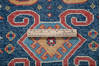 Kazak Blue Runner Hand Knotted 29 X 100  Area Rug 700-147591 Thumb 6