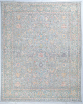 Chobi Grey Hand Knotted 8'1" X 10'0"  Area Rug 700-147600
