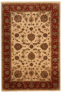 Ziegler Beige Hand Knotted 6'0" X 9'0"  Area Rug 125-147603