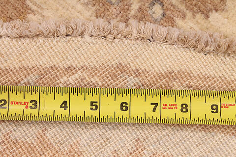 Ziegler Beige Round Hand Knotted 67 X 67 Area Rug 125-147611 Image 1