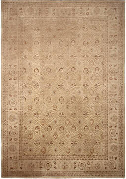 Ziegler Beige Hand Knotted 9'10" X 14'0"  Area Rug 125-147612