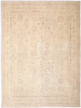 Pakistani Ziegler Beige Rectangle 8x11 ft Wool Carpet 147613