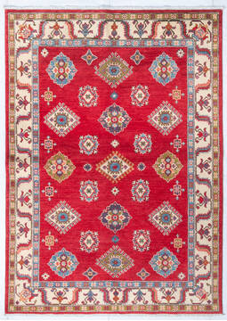 Kazak Red Hand Knotted 5'6" X 7'9"  Area Rug 700-147622