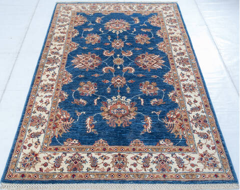 Chobi Blue Hand Knotted 40 X 61 Area Rug 700-147623 Image 1