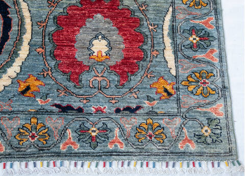 Chobi Grey Hand Knotted 610 X 911 Area Rug 700-147626 Image 4