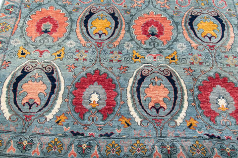 Chobi Grey Hand Knotted 610 X 911 Area Rug 700-147626 Image 5
