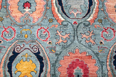 Chobi Grey Hand Knotted 610 X 911 Area Rug 700-147626 Image 6