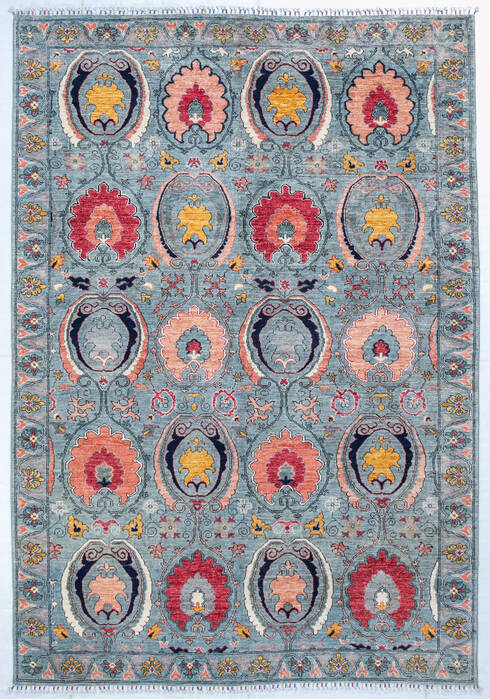 Chobi Grey Hand Knotted 610 X 911 Area Rug 700-147626 Image 0