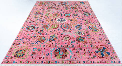 Chobi Multicolor Hand Knotted 84 X 1010 Area Rug 700-147628 Image 1