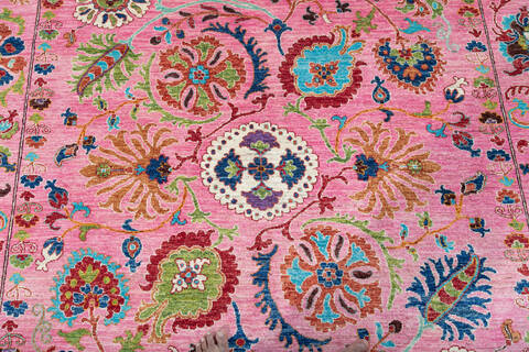Chobi Multicolor Hand Knotted 84 X 1010 Area Rug 700-147628 Image 3