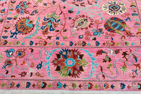 Chobi Multicolor Hand Knotted 84 X 1010 Area Rug 700-147628 Image 4