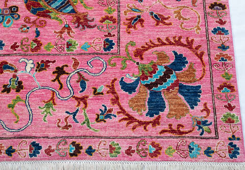 Chobi Multicolor Hand Knotted 84 X 1010 Area Rug 700-147628 Image 5