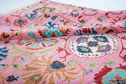 Chobi Multicolor Hand Knotted 84 X 1010 Area Rug 700-147628 Image 6